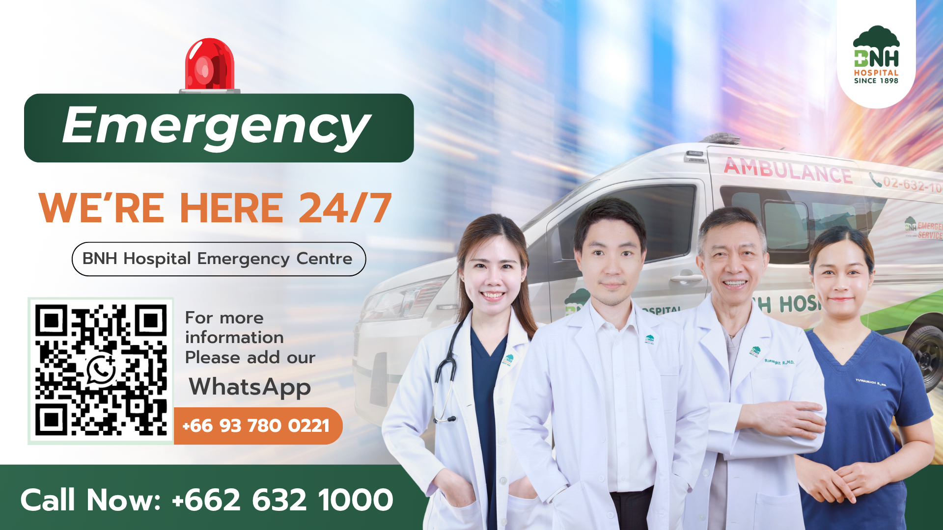 BNH Emergency Service for tourists